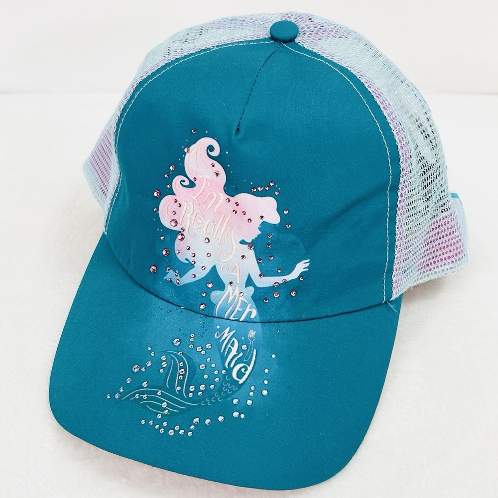Disney Parks The Little Mermaid Ariel Gems Trucker Hat Cap Adjustable Snapback